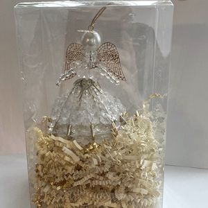 NWT! Hand Beaded, Diamond Angel Birthstone Angel Ornament W/ Gift Box & …